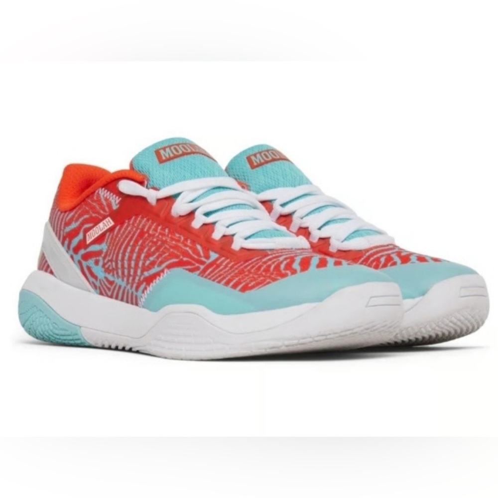 Moolah Women's Vibrant Red and Aqua Sneakers size 7 retail 135